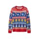 Damen Strickpullover (rot/weiß/blau, S(36/38)) - B-Ware neuwertig