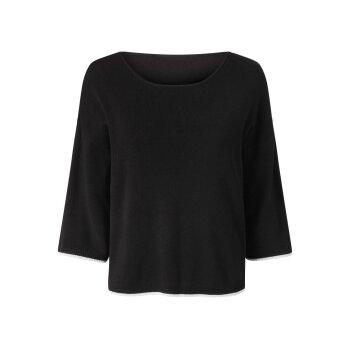 esmara® Damen Strickpullover, mit 3/4-Ärmeln (Schwarz, S(36/38)) - B-Ware neuwertig