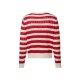 esmara® Damen Pullover in Strukturstreifen-Strick (rot gestreift, XL(48/50)) - B-Ware neuwertig