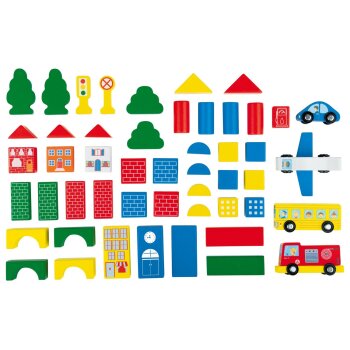 Playtive Holz Spieltrommelsortiment, Bunte Stadt - B-Ware sonstiges