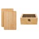 SILVERCREST® Bambus-Schneidebretter-Set, 2 Stück / Bambus-Tee-Box - B-Ware