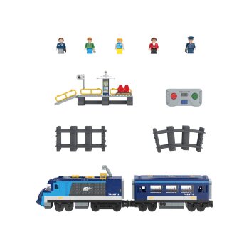 lupilu® Clippys Klemmbaustein-Set, Personenzug - B-Ware neuwertig