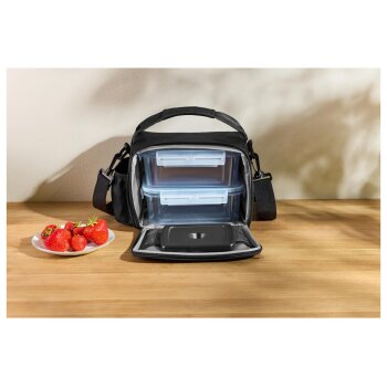 SILVERCREST® Kühltasche mit Frischhaltedosen (Schwarz) - B-Ware neuwertig