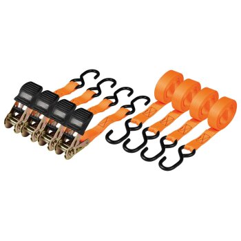 ULTIMATE SPEED® Schwerlast-Ratschenspanngurte-Set, 2-teilig / Ratschenspanngurte-Set, 4-teilig (4 Haltegurte mit Ratsche) - B-Ware neuwertig