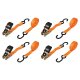 ULTIMATE SPEED® Schwerlast-Ratschenspanngurte-Set, 2-teilig / Ratschenspanngurte-Set, 4-teilig (4 Haltegurte mit Ratsche) - B-Ware neuwertig