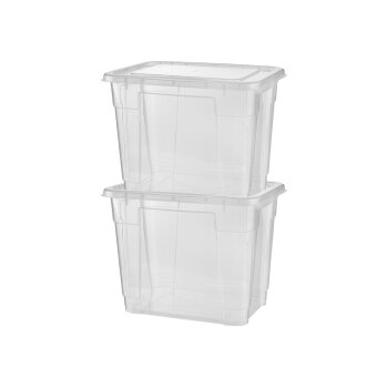 W5 Boxen 20 l mit Deckel, 2er Set - B-Ware neuwertig