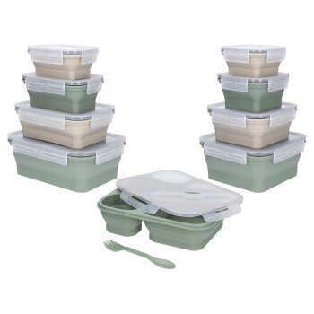 SILVERCREST® Faltbare Frischhaltedosen / Lunchbox -...