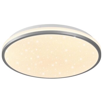 LIVARNO® Deckenleuchte LED-Deckenleuchte mit Farbtonsteuerung, Ø 33 (Chrom) - B-Ware neuwertig