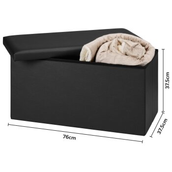 LIVARNO® Sitztruhe klappbar (Schwarz) - B-Ware neuwertig