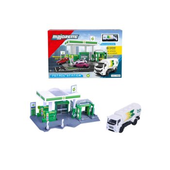 MAJORETTE Petrol Station BP + 1 Fahrzeug - B-Ware