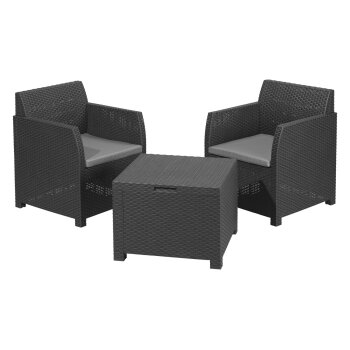 LIVARNO home Balkonmöbel-Set, mit Stauraumfunktion,...