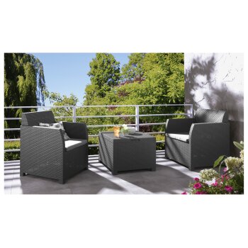 LIVARNO home Balkonmöbel-Set, mit Stauraumfunktion,...