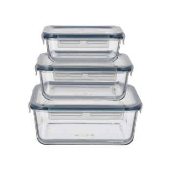SILVERCREST® Frischhaltedosen-Set, 3 Stück (Rechteckig) - B-Ware sehr gut