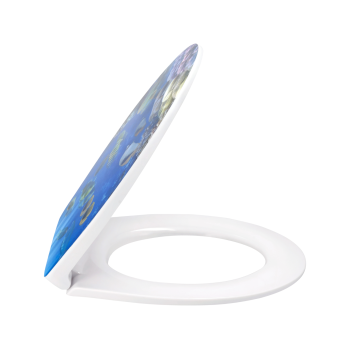 LIVARNO® WC-Sitz, aus Duroplast, mit Absenkautomatik, Fische - B-Ware neuwertig