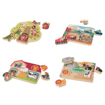 lupilu® Holzpuzzle, 6-teilig - B-Ware