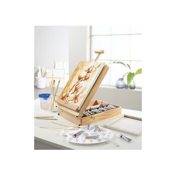 crelando® Koffer-Tischstaffelei, 52-teilig - B-Ware