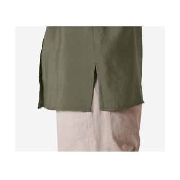 esmara® Damen Bluse, mit Seitenschlitzen (Khaki, 42) - B-Ware neuwertig