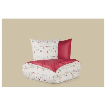 LIVARNO® Bettwäsche, aus Mikrofaser-Satin, 220 x 200 cm, Girlande - B-Ware sehr gut