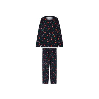 esmara Men Herren Velours-Pyjama (Navy, L (52/54)) -...
