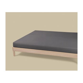 LIVARNO® Jersey-Spannbettlaken, 180-200 x 200 cm (Anthrazit) - B-Ware neuwertig