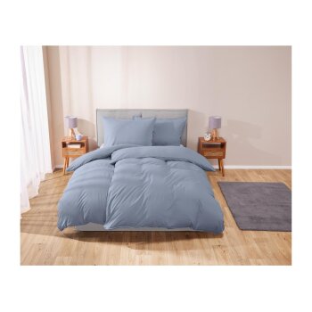 LIVARNO home 2er Set Bettwäsche, aus Mikrofaser-Satin, 140 x 200 cm, blau - B-Ware neuwertig