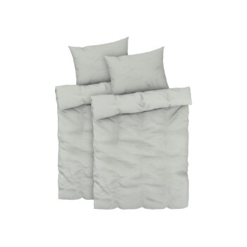 LIVARNO home 2er Set Bettwäsche, aus Mikrofaser-Satin, 140 x 200 cm, grün - B-Ware neuwertig