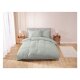 LIVARNO home 2er Set Bettwäsche, aus Mikrofaser-Satin, 140 x 200 cm, grün - B-Ware neuwertig