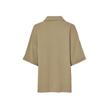 esmara® Damen-Hemd, in Satin-Optik, S, khaki - B-Ware...