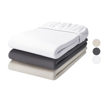 LIVARNO® Jersey-Spannbettlaken, 140-160 x 200 cm -...
