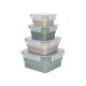 SILVERCREST® Faltbare Frischhaltedosen / Lunchbox (Quadrat 4tlg.) - B-Ware sehr gut