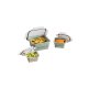 SILVERCREST® Faltbare Frischhaltedosen / Lunchbox (Quadrat 4tlg.) - B-Ware sehr gut