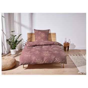 LIVARNO home Renforcé-Bettwäsche, 135 x 200 cm (Blumen/rot) - B-Ware neuwertig