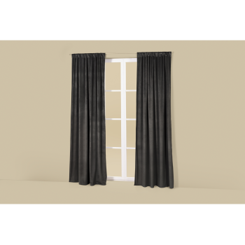 LIVARNO® 2er Set Samt-Vorhänge, blickdicht, 135...