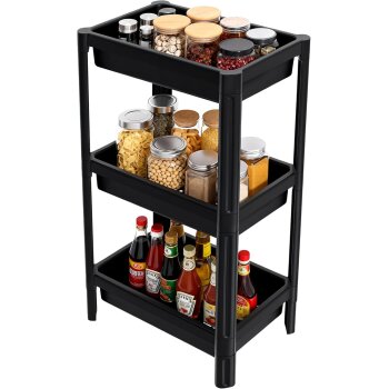 Ribelli Organisationsregal, mit 3 Ebenen, 24 cm, schwarz...