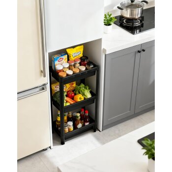 Ribelli Organisationsregal, mit 3 Ebenen, 24 cm, schwarz...