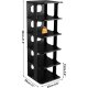 Ribelli Schuhorganisationsregal, 6-stufig, schwarz - B-Ware sehr gut