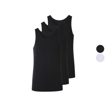 esmara Men Herren Feinripp-Achselhemden, 3 Stück -...