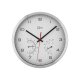 LIVARNO HOME Aluminium Funkwanduhr mit Thermometer und Hygrometer (silber/weiß) - B-Ware Transportschaden Kosmetisch