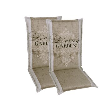 GO-DE Textil Gartenauflage Living Garden (2er Set...