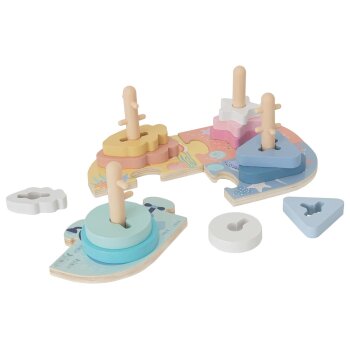 lupilu® Motorikspielzeug, aus Holz, Steckplatinen -...