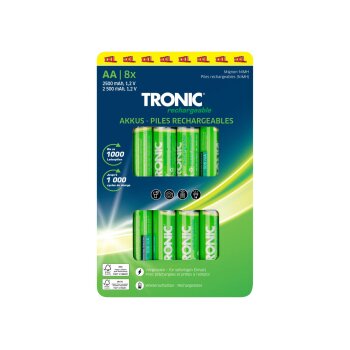 TRONIC® Akkus, 8 Stück - B-Ware