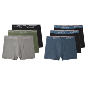 esmara Men Herren Gerippte Boxer, 3 Stück - B-Ware