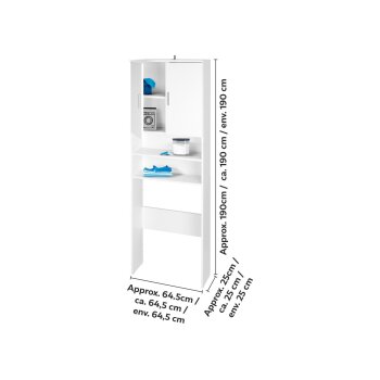 LIVARNO® Waschmaschinen-Überbauschrank Liverpool, weiß - B-Ware