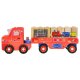Peppa Pig Holz-Truck, mit Anhänger, LKW mit Alphabet - B-Ware neuwertig