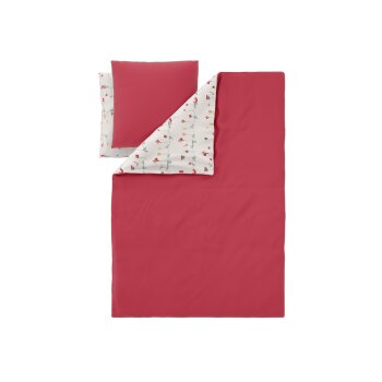 LIVARNO home Bettwäsche Mikrofaser Satin, 140 x 200 cm, Girlande - B-Ware neuwertig