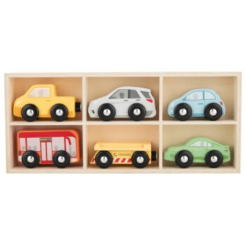 lupilu® 7-teiliges Spielzeugauto-Set, Stadtfahrzeuge - B-Ware sehr gut