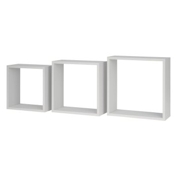 LIVARNO® Regalwürfel-Set (Regalwürfel 3er Set 30 x 30 cm, Weiß) - B-Ware Transportschaden Kosmetisch