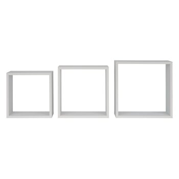 LIVARNO® Regalwürfel-Set (Regalwürfel 3er Set 30 x 30 cm, Weiß) - B-Ware Transportschaden Kosmetisch