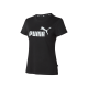 Puma Damen T-Shirt ESS Logo Tee, aus reiner Baumwolle (Schwarz, L) - B-Ware neuwertig