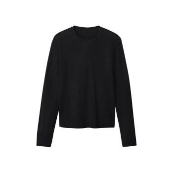 esmara® Damen-Pullover, aus Merino, L, schwarz - B-Ware neuwertig